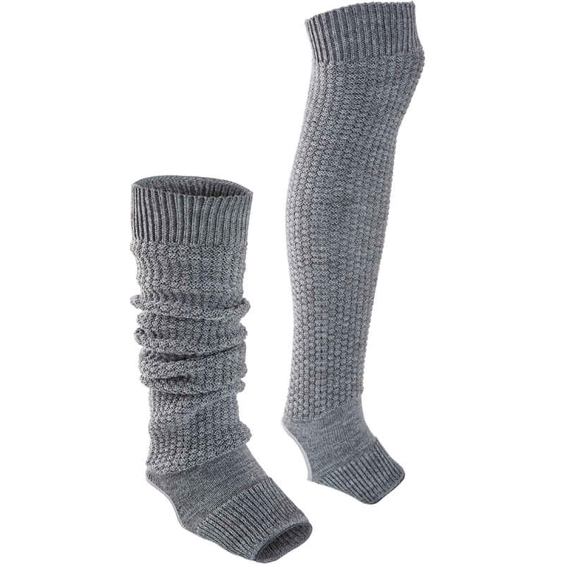 Women's Stirrup Leg Warmers Grey Decathlon