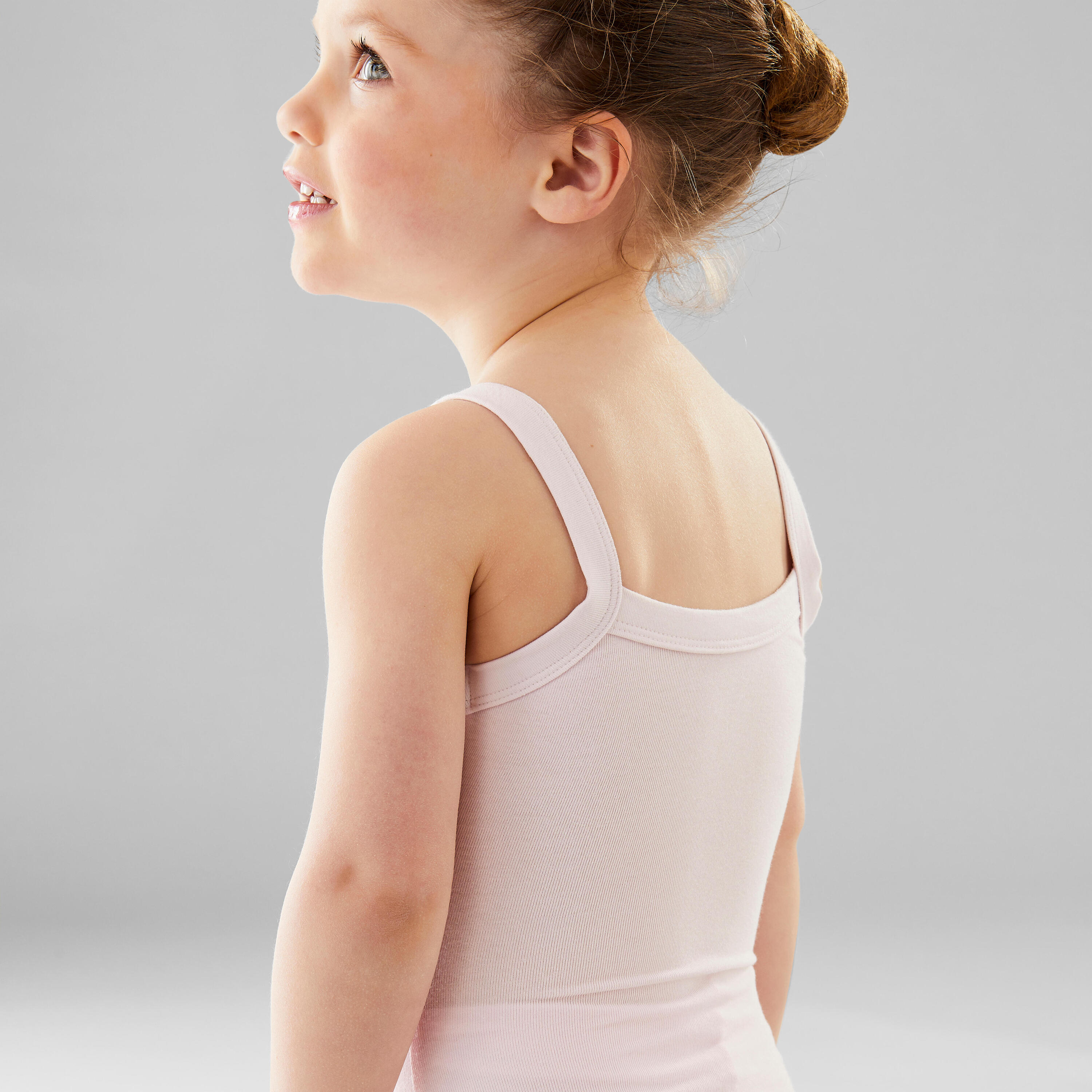 Justaucorps danse classique rose fines bretelles fille 5/11