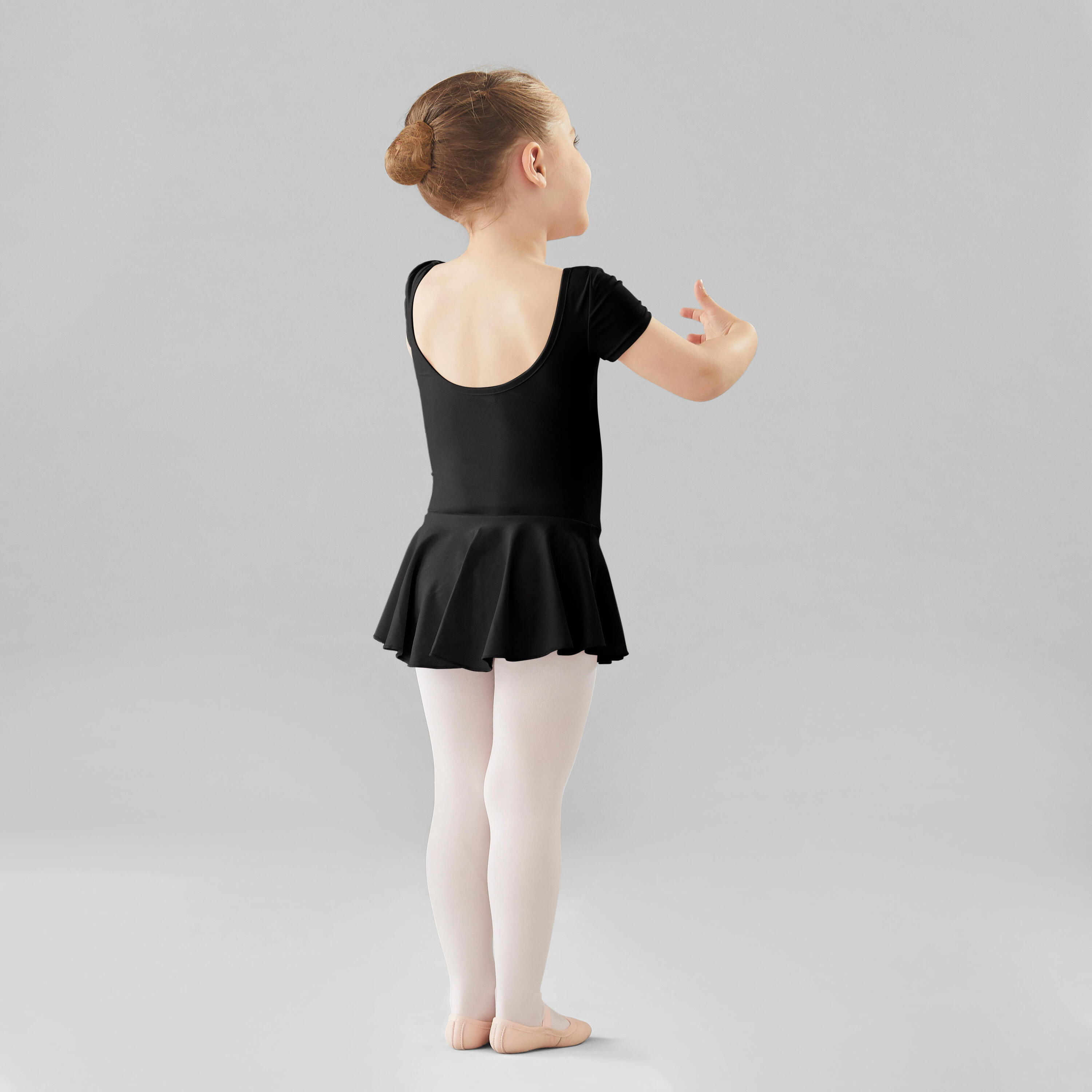 Girls' Ballet Skirted Leotard - Black 5/6