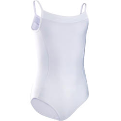 Justaucorps de danse classique à bretelles fille blanc