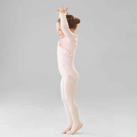 Girls' Ballet Wrap-Over Top - Pale Pink