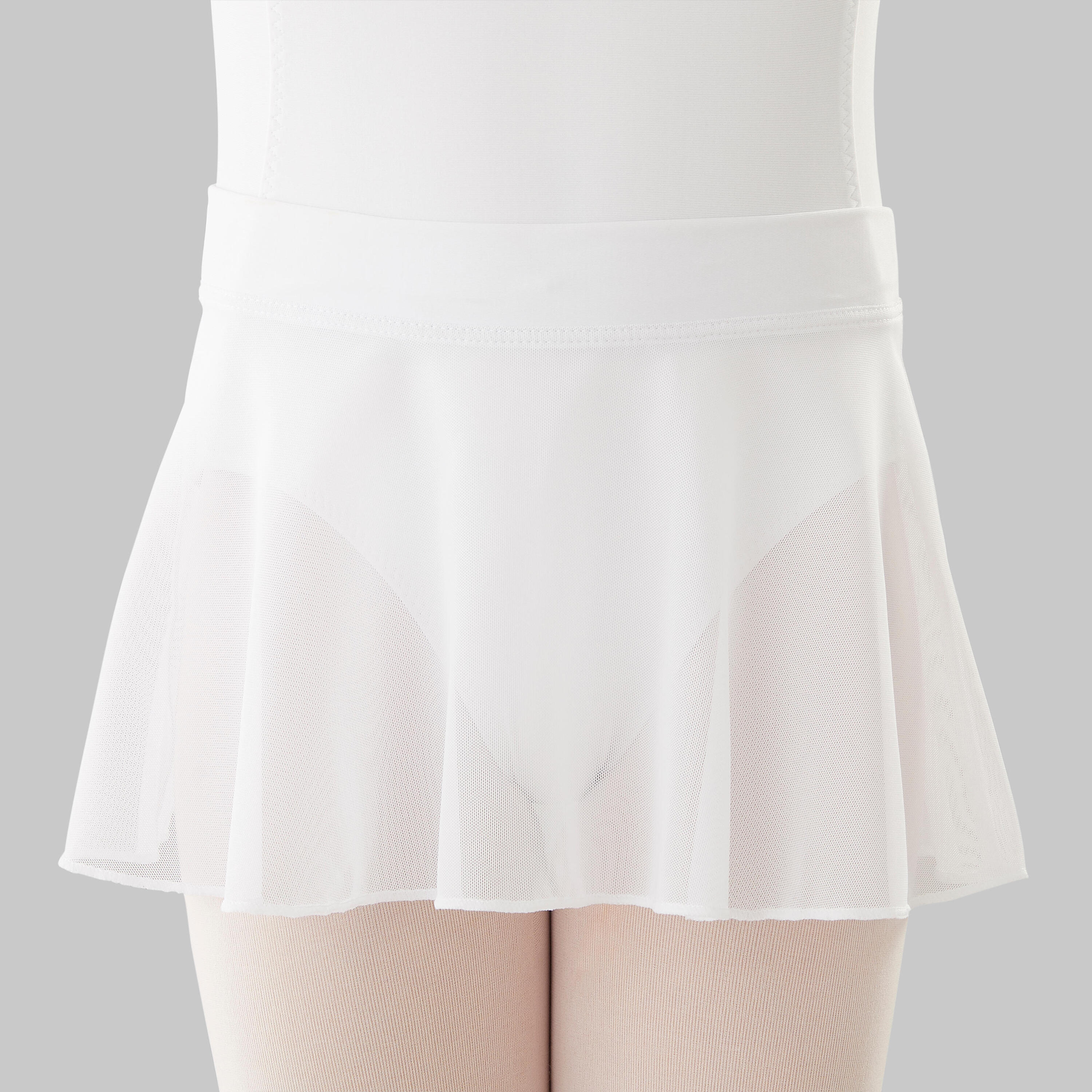 Girls' Voile Ballet Skirt - White 1/6