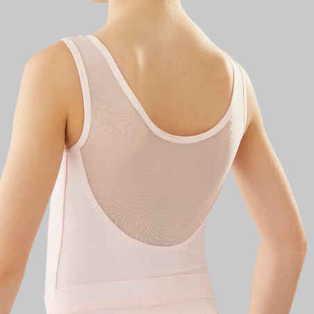 Girls' Mixed Media Ballet Leotard - Light Pink