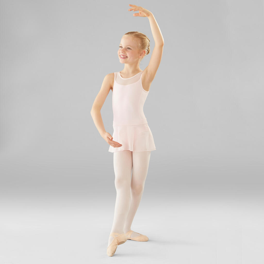 Dievčenský trikot na balet z dvojitého materiálu modrý