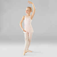 Girls' Mixed Media Ballet Leotard - Light Pink