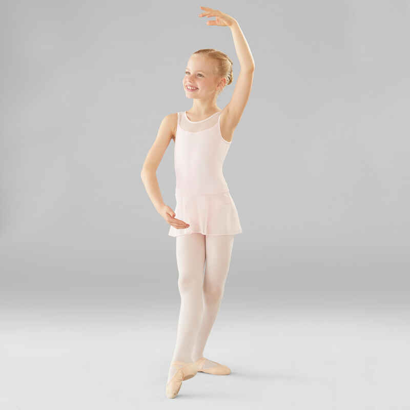 Tanzbody Ballett Bi-Material Mädchen hellrosa Tanzbody Ballett Bi-Material Mädchen hellrosa