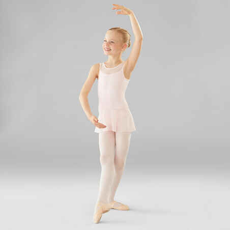 Girls' Mixed Media Ballet Leotard - Pink