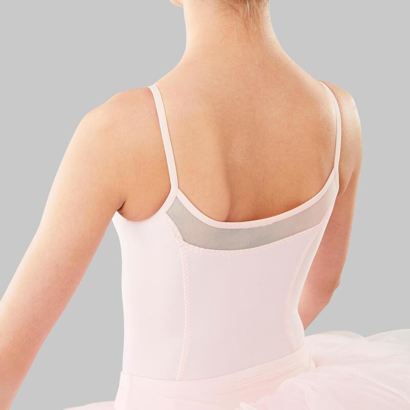 Body bambina spalline sottili danza classica rosa