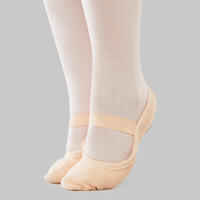 Ballet Full Sole Demi-Pointe Canvas Shoes Sizes 8C to 7 - Salmon