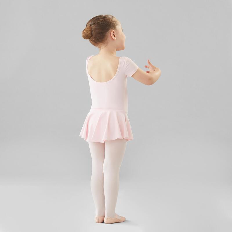Body danza classica bambina con gonnellino 100 rosa