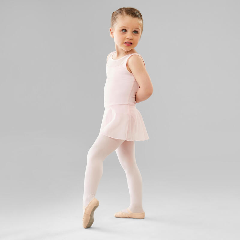 Lány szoknyás dressz klasszikus baletthez, két anyagból, rózsaszín