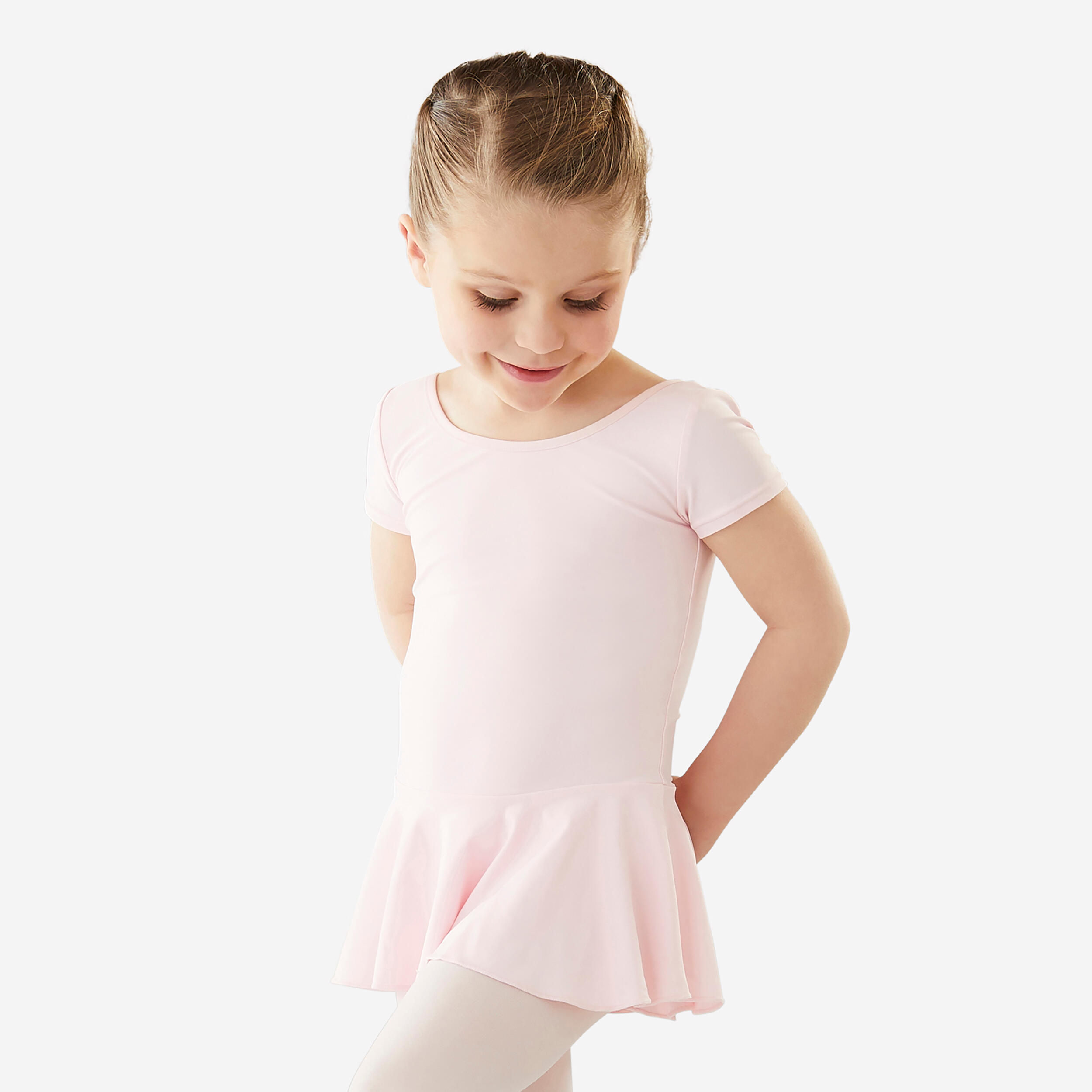Kinder Ballettkleidung Mädchen Langarm Tanzkleid Balletttrikot Tanzbody mit Rock 
