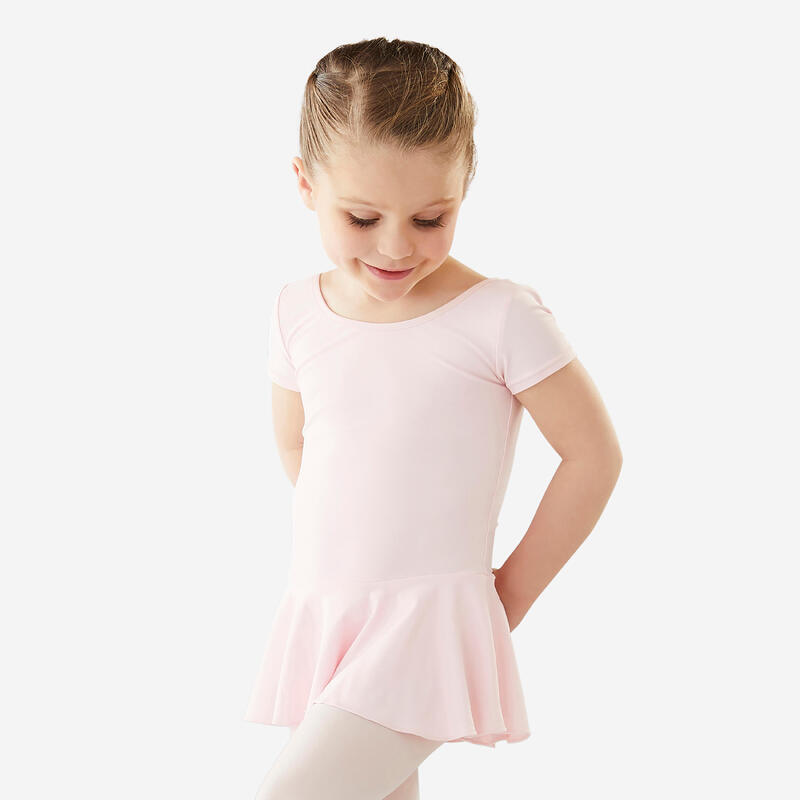 Body danza classica bambina con gonnellino 100 rosa