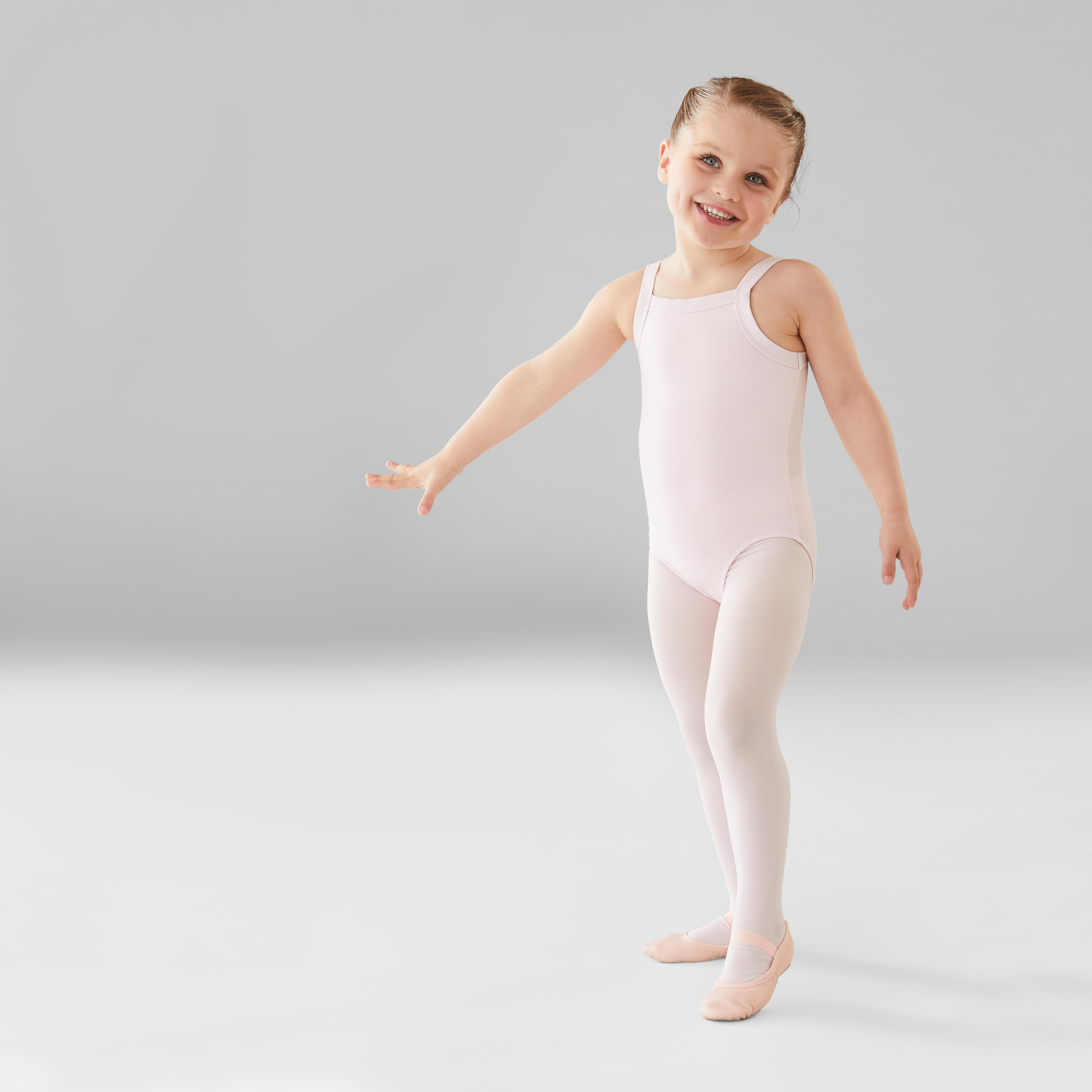 Body cu bretele subțiri pentru Balet Roz Fete decathlon.ro imagine 2022