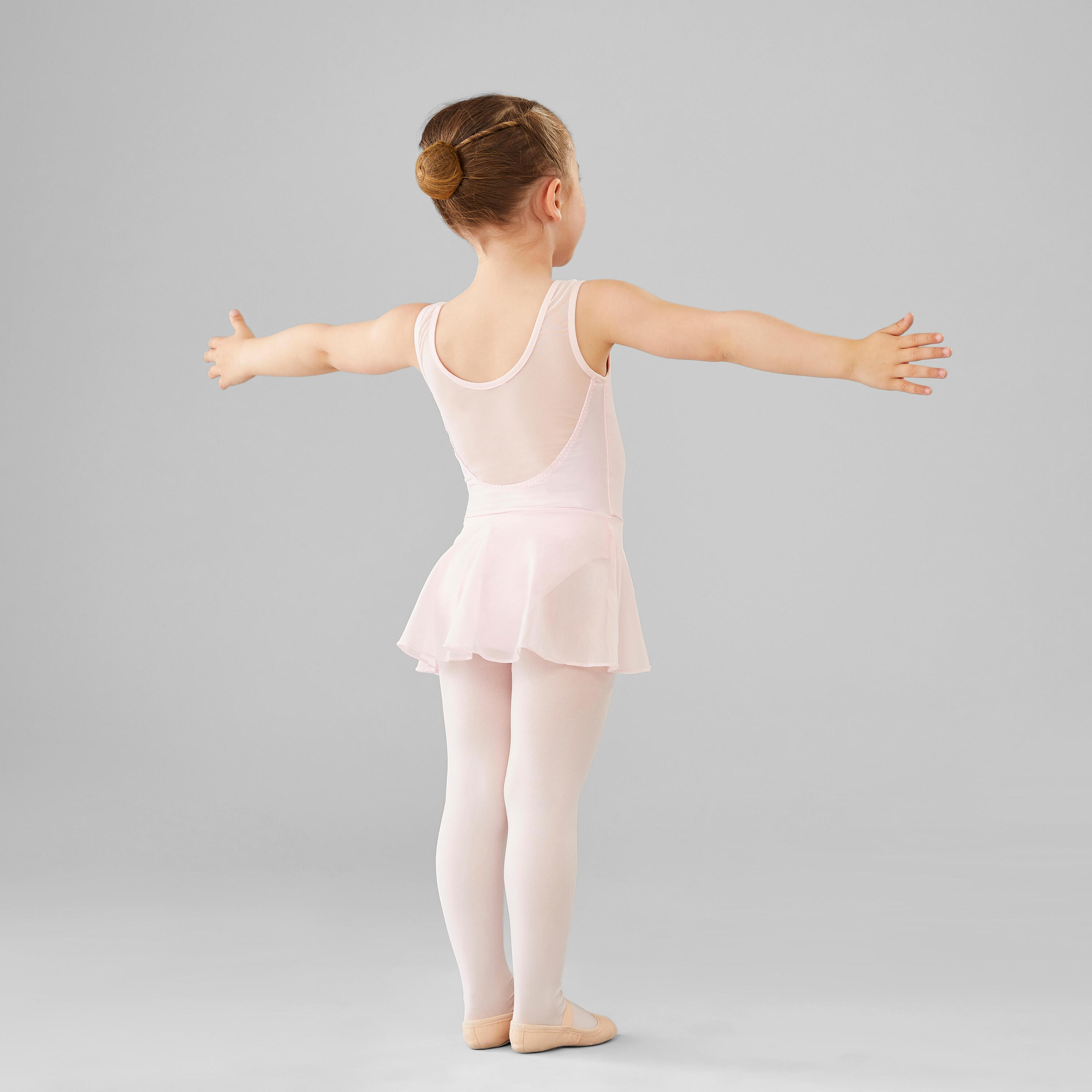 Tunique danse classique rose bi-matière fille 3/11