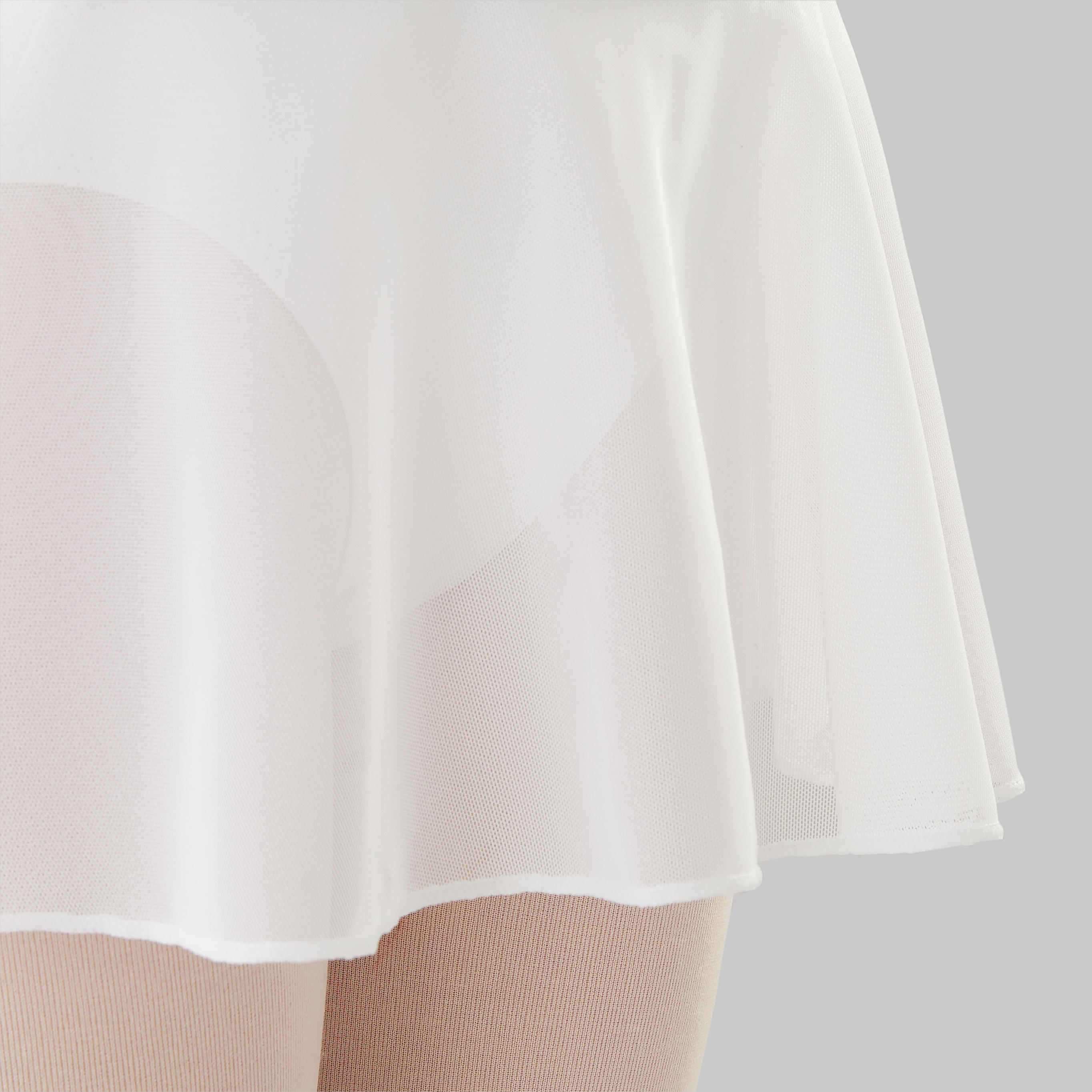 Girls' Voile Ballet Skirt - White 3/5