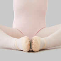 Ballet Full Sole Demi-Pointe Canvas Shoes Sizes 8C to 7 - Salmon