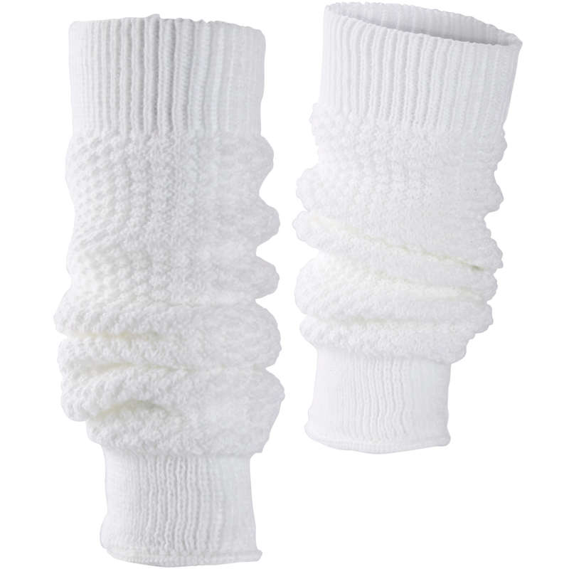 DOMYOS Girls' Ballet and Modern Dance Leg Warmers - White...