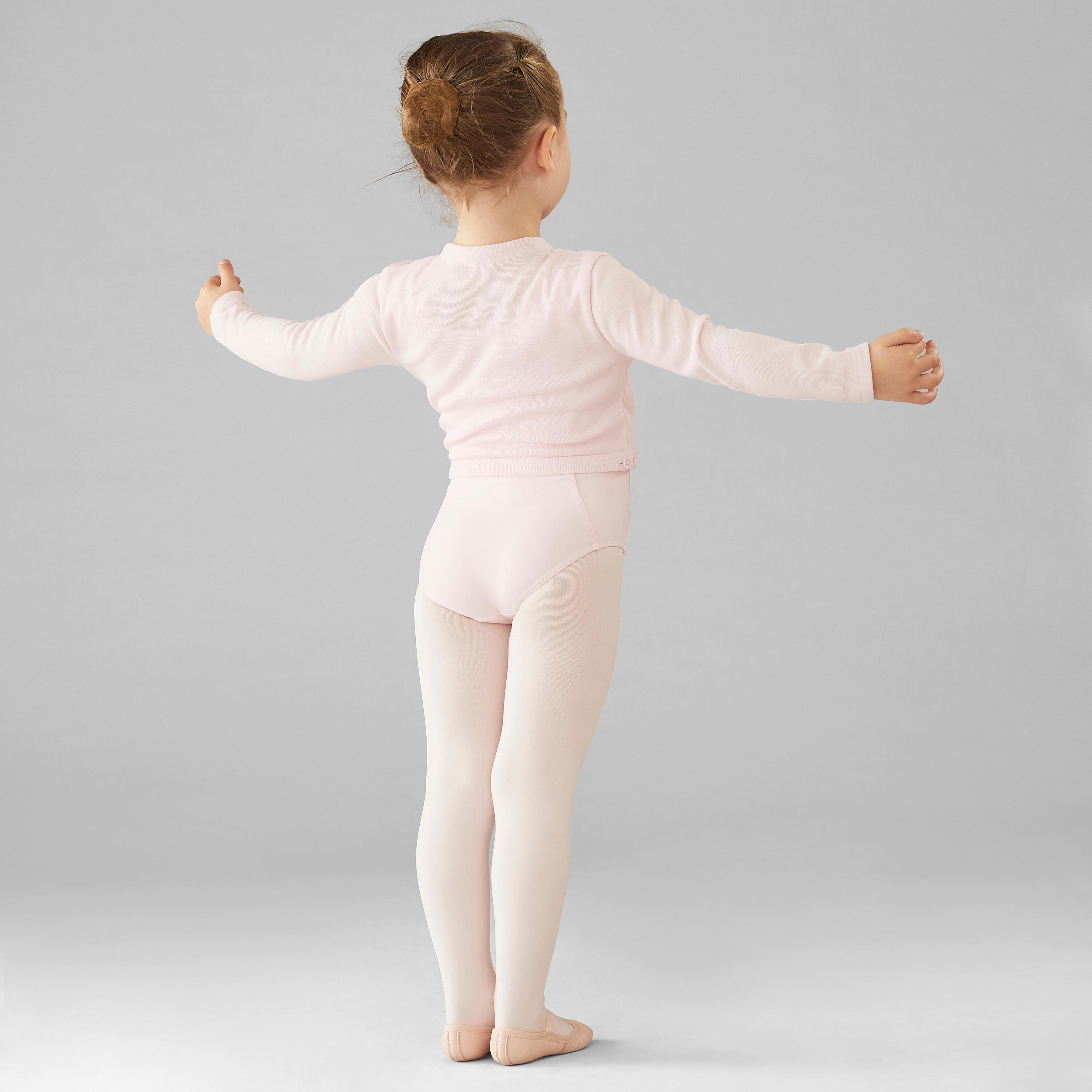 Girls' Ballet Wrap-Over Top - Pale Pink 6/8