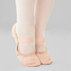 Strapless Leather Full Sole Demi-Pointe Shoes Sizes 7.5C to 6.5 - Pink