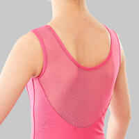 Girls' Mixed Media Ballet Leotard - Pink