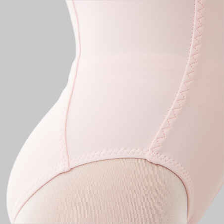 Girls' Short-Sleeved Ballet Leotard - Light Pink