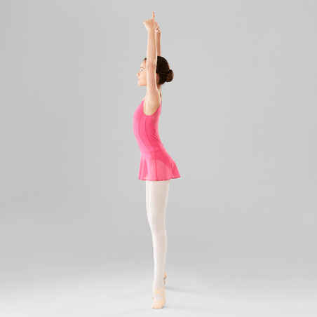 Girls' Mixed Media Ballet Leotard - Pink