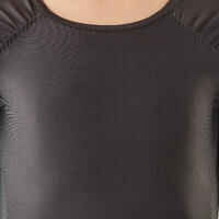 Girls' Long-Sleeved Ballet Leotard - Black