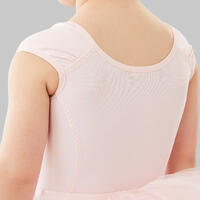 Short-Sleeved Ballet Leotard Pink - Girls