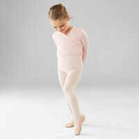 Girls' Ballet Wrap-Over Top - Pale Pink