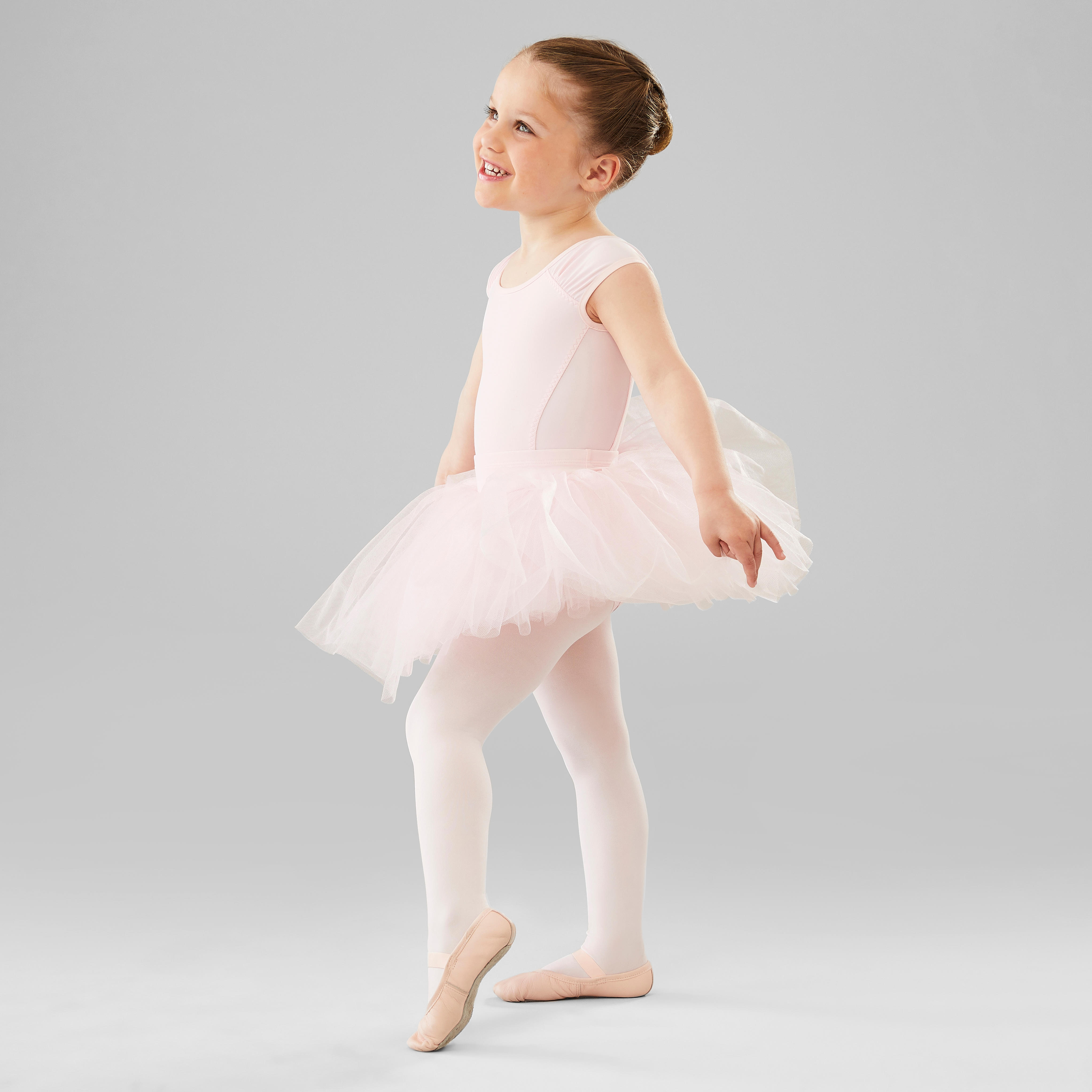 Tutù rosa da bambina con top piatto per danza classica