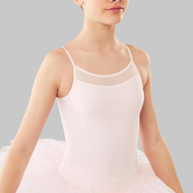 Body bambina spalline sottili danza classica rosa