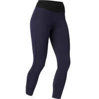 Women's Piped 7/8 Fitness Leggings 510 - Navy Blue/Black