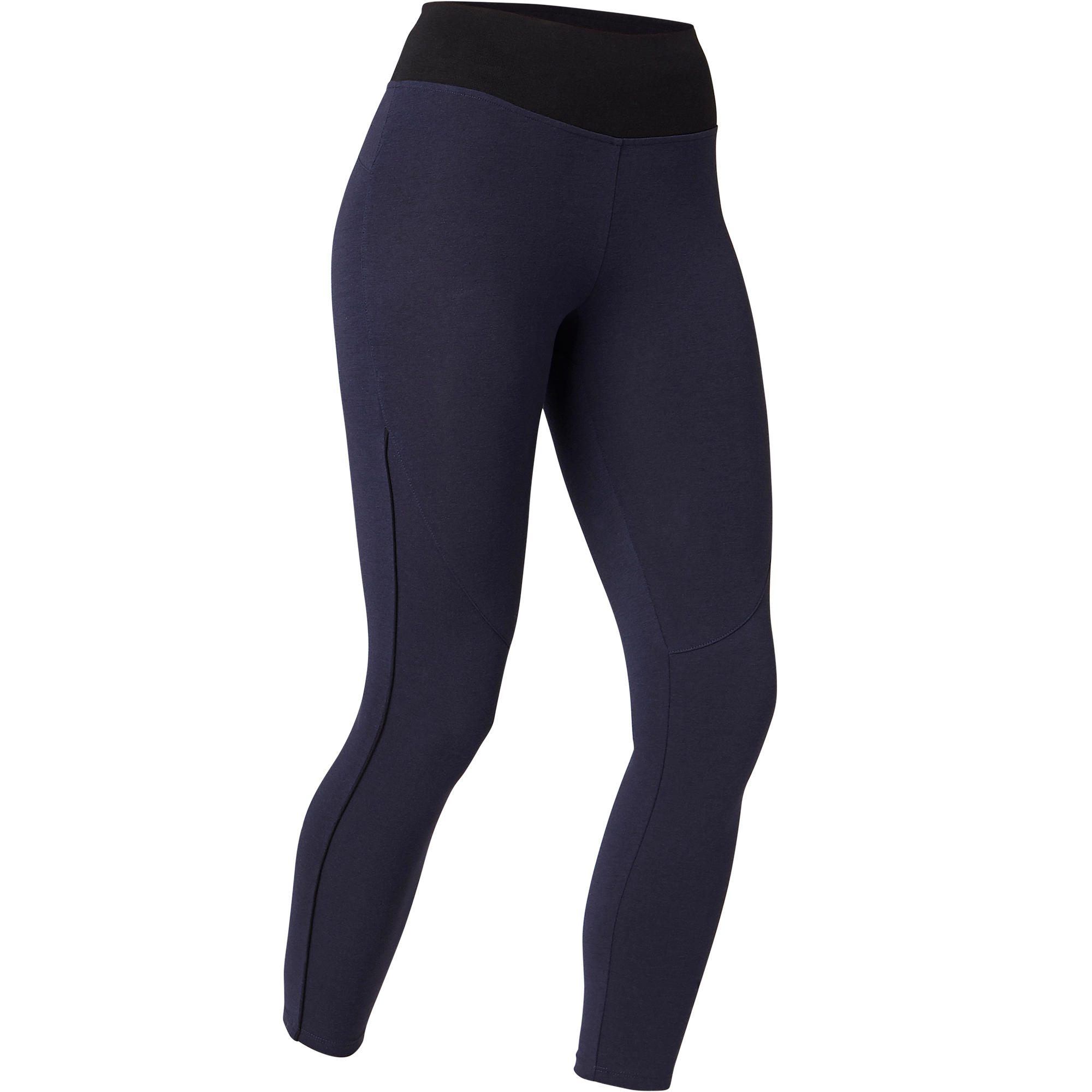 Women's Piped 7/8 Fitness Leggings 510 - Navy Blue/Black 8/8