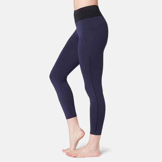 
      Legging 7/8 510 piping Fitness femme bleu marine/noir
  