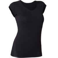 530 Women's Burnout Pilates & Gentle Gym T-Shirt - Black