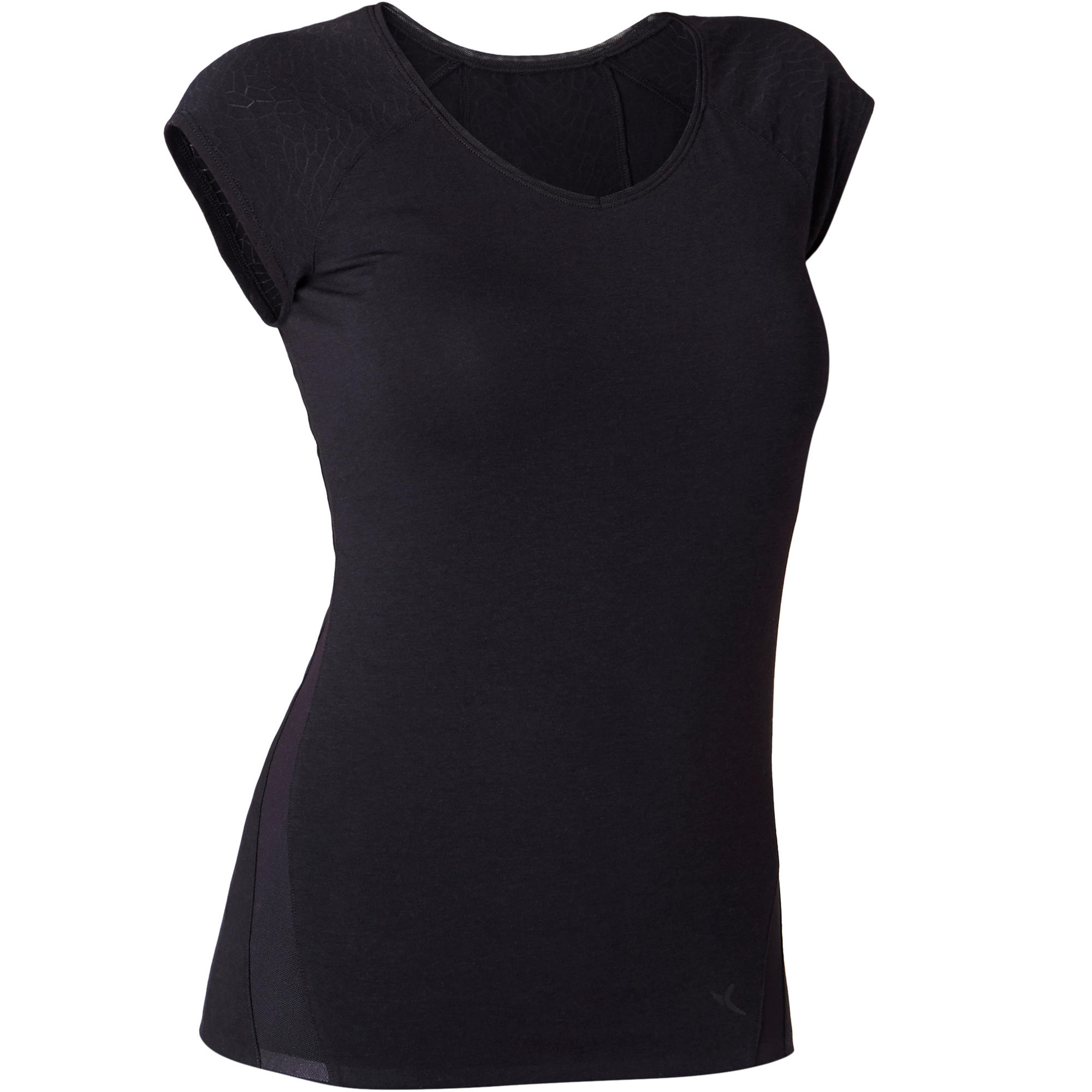 530 Women's Burnout Pilates & Gentle Gym T-Shirt - Black 9/9