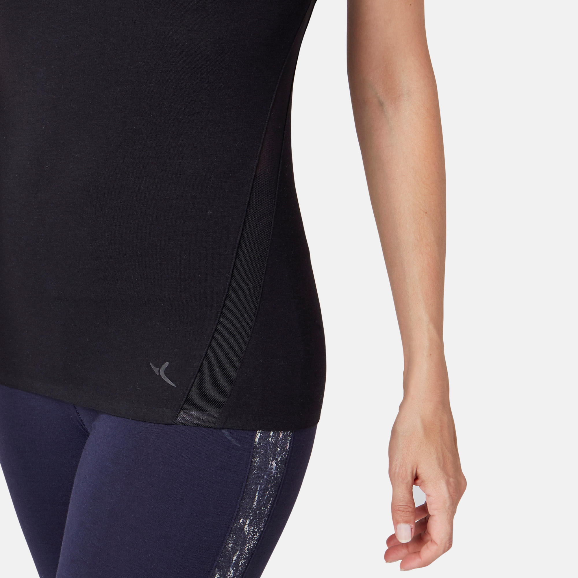 530 Women's Burnout Pilates & Gentle Gym T-Shirt - Black 8/9