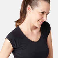 530 Women's Burnout Pilates & Gentle Gym T-Shirt - Black