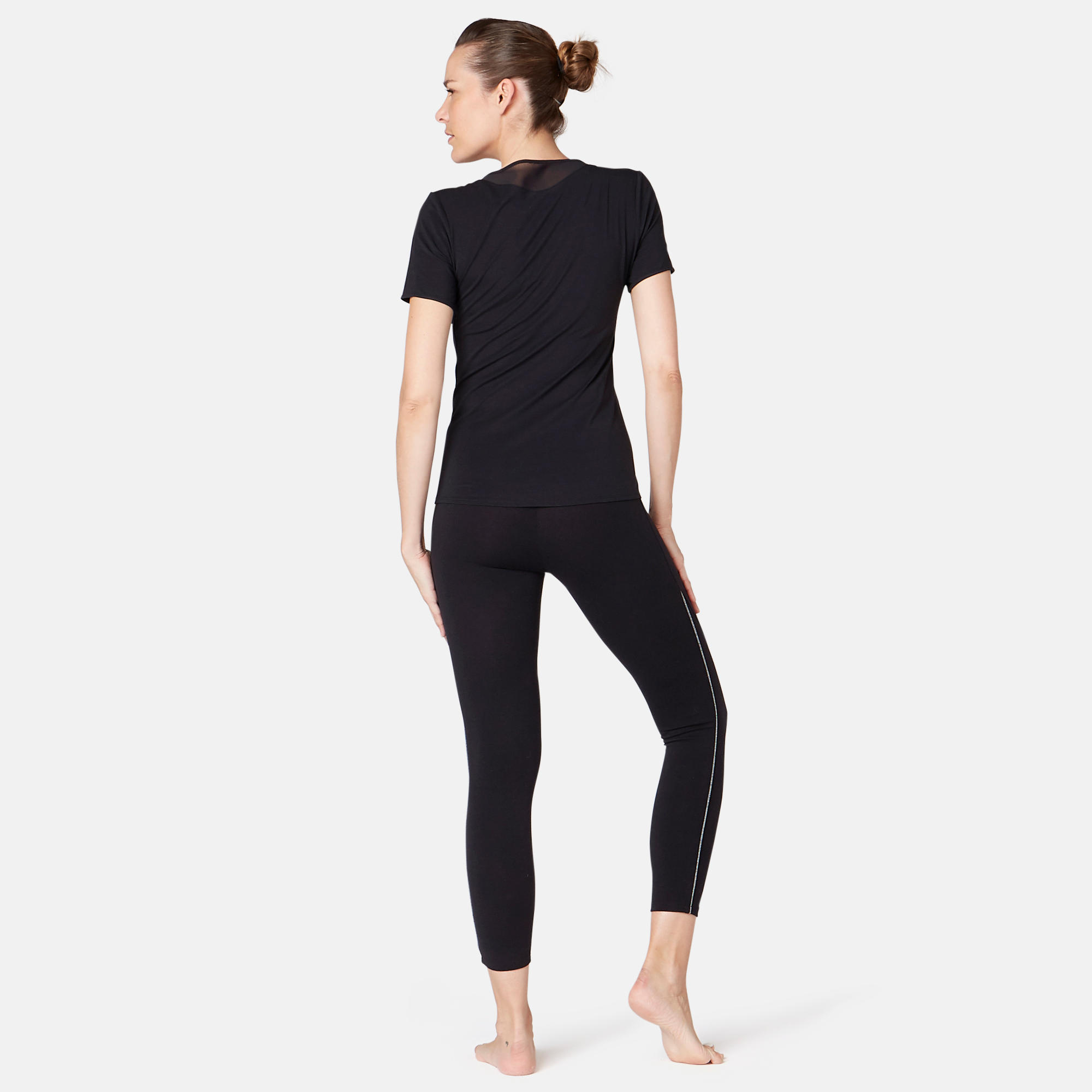 520 Tulle Women's Pilates & Gentle Gym T-Shirt - Black 3/7