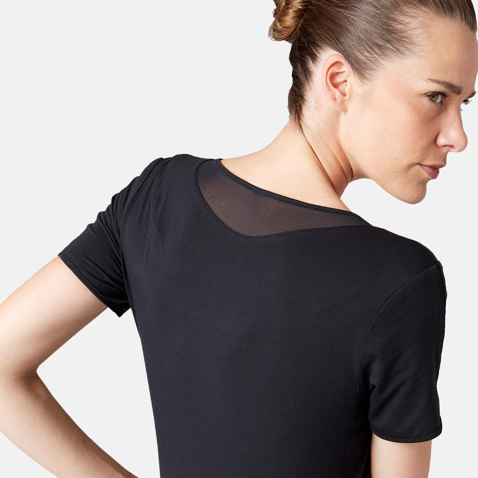 520 Tulle Women's Pilates & Gentle Gym T-Shirt - Black 4/7