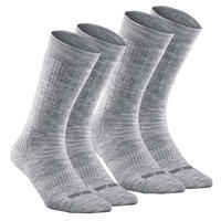 Calcetines térmicos de montaña y nieve 2 pares Adulto Quechua SH100 X-Warm gris