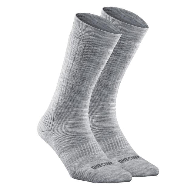 Wandersocken Damen/Herren 2er-Pack halbhoch warm - SH100