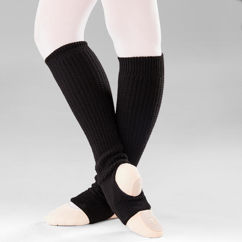 Women's Stirrup Leg Warmers Black Decathlon