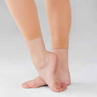 Medias Ballet Domyos Mujer Sin Pies Beige