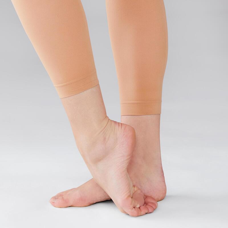 Maillot zonder voet voor ballet en moderne dans dames huidskleur