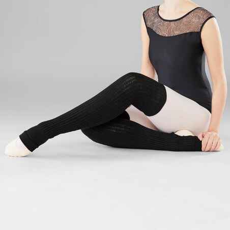 Women's Ballet and Modern Dance Long Leg Warmers - Black