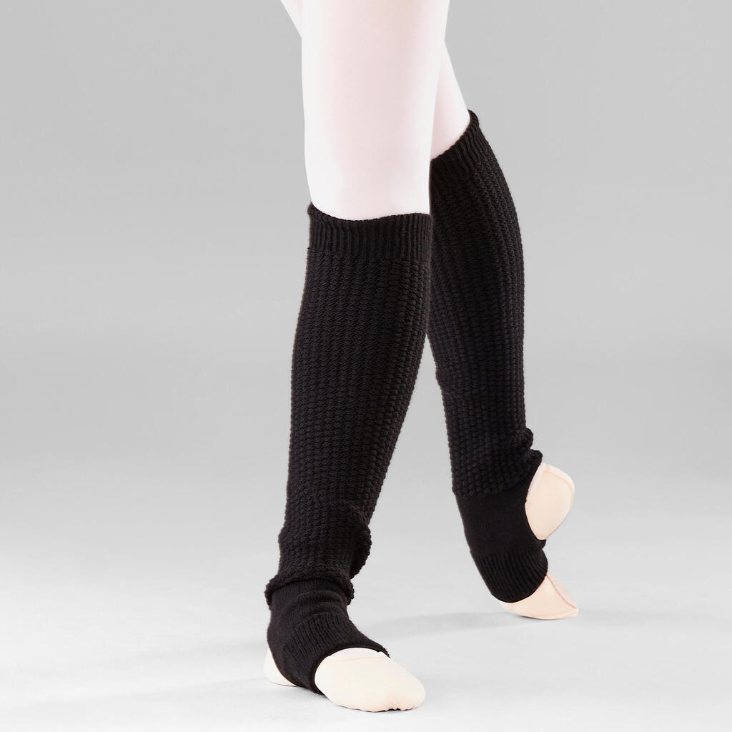 Women's Stirrup Leg Warmers - Black