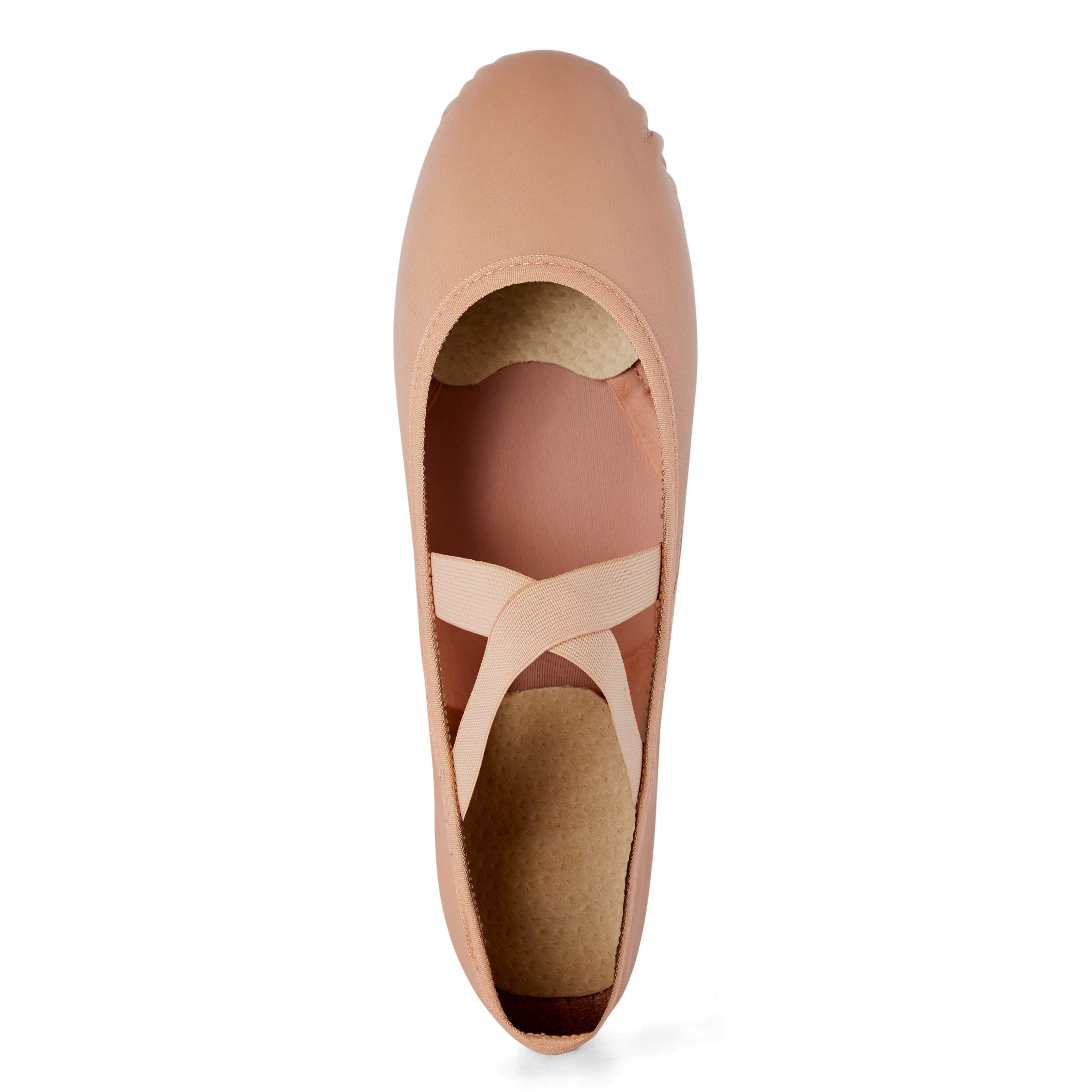 Medias puntas de danza cl sica suela partida piel flexible beige