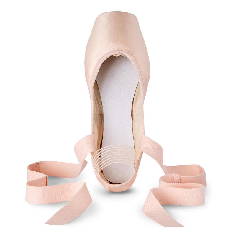 Pointes de danse avec semelles à rigidité moyenne souple femme, beige